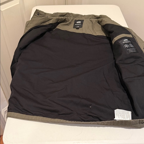 NWOT Vans Drill Chore Lined Heavyweight Canvas Zip Snap Close Invisible Hood XL - Picture 8 of 12